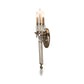 Vintage Candelabra Aged Silver Metal Sconce Light 3 Light Wall Mount Light with Crystal Drop Clearhalo 'Modern wall lights' 'Modern' 'Wall Lamps & Sconces' 'Wall Lights' Lighting' 215000