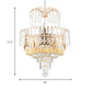 3/7 Lights Dining Room Ceiling Lamp with Layered Crystal Shade Modern Gold Chandelier Light, 18"/19.5" Wide Clearhalo 'Ceiling Lights' 'Chandeliers' 'Modern Chandeliers' 'Modern' Lighting' 215185