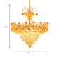 Crystal Cone Chandelier Light Modern 10 Lights Gold Ceiling Light for Dining Room Clearhalo 'Ceiling Lights' 'Chandeliers' 'Modern Chandeliers' 'Modern' Lighting' 215190