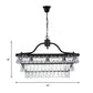 Antique 3 Lights Hanging Ceiling Light with Crystal Shade Black 3 Tiers Chandelier Lamp Clearhalo 'Ceiling Lights' 'Island Lights' Lighting' 215207