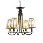 Prismatic Crystal Tapered Chandelier Light Vintage 4/6/8 Lights Black Hanging Ceiling Light Clearhalo 'Ceiling Lights' 'Chandeliers' 'Modern Chandeliers' 'Modern' Lighting' 215270
