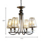 Prismatic Crystal Tapered Chandelier Light Vintage 4/6/8 Lights Black Hanging Ceiling Light Clearhalo 'Ceiling Lights' 'Chandeliers' 'Modern Chandeliers' 'Modern' Lighting' 215271