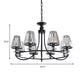 Prismatic Crystal Tapered Chandelier Light Vintage 4/6/8 Lights Black Hanging Ceiling Light Clearhalo 'Ceiling Lights' 'Chandeliers' 'Modern Chandeliers' 'Modern' Lighting' 215278