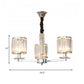 Cylinder Bedroom Chandelier Light Crystal 3/6 Lights Modern Hanging Light Fixture in Chrome Clearhalo 'Ceiling Lights' 'Chandeliers' 'Modern Chandeliers' 'Modern' Lighting' 215288
