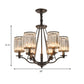 Cylinder Prismatic Optical Crystal Hanging Ceiling Light Antique 3/6/8 Light Black Chandelier Light Clearhalo 'Ceiling Lights' 'Chandeliers' 'Modern Chandeliers' 'Modern' Lighting' 215321