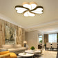 Black and White Heart-Shaped Ceiling Lamp Modern Acrylic Flush Mount Light Fixture in Warm/White Light Black-White Warm Clearhalo 'Ceiling Lights' 'Close To Ceiling Lights' 'Close to ceiling' 'Flush mount' Lighting' 215401