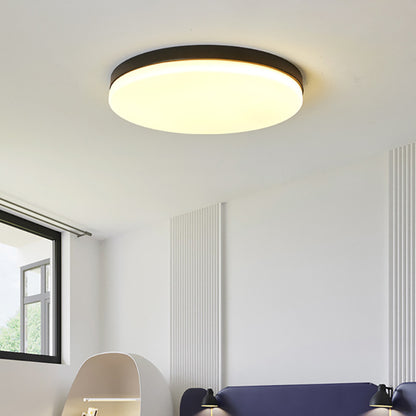 Circle Flush Ceiling Light Simplicity Acrylic 11"/15"/19" Dia Living Room Flushmount in Warm/White Light White Warm Clearhalo 'Ceiling Lights' 'Close To Ceiling Lights' 'Close to ceiling' 'Flush mount' Lighting' 215757