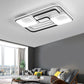Round/Square/Rectangular Flush Ceiling Light Modern Acrylic White LED Living Room Ceiling Mounted Fixture in Warm/White Light White White Rectangle Clearhalo 'Ceiling Lights' 'Close To Ceiling Lights' 'Close to ceiling' 'Flush mount' Lighting' 215912
