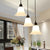 Black Flared Hanging Ceiling Light Classical Frosted Glass 3 Lights Living Room Cluster Pendant Black Clearhalo 'Ceiling Lights' 'Glass shade' 'Glass' 'Pendant Lights' 'Pendants' Lighting' 215969