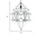 Black Diamond Pendant Fixture Classical Metal 1 Light Living Room Hanging Ceiling Light Clearhalo 'Ceiling Lights' 'Pendant Lights' 'Pendants' Lighting' 216037