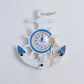 Contemporary Anchor Shaped Wall Light Fixture Wooden Kids Bedroom LED Clock Wall Mounted Lamp in Blue Clearhalo 'Wall Lamps & Sconces' 'Wall Lights' Lighting' 2161928