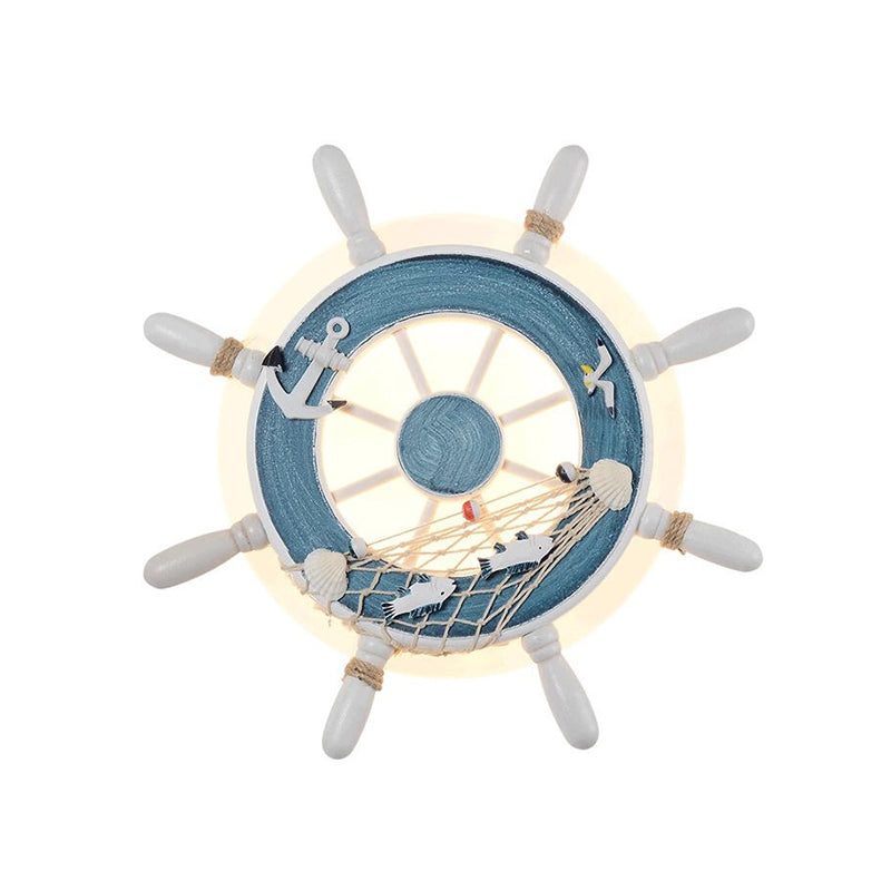 Shaded Wall Mount Light Kids Acrylic Kindergarten LED Wall Lighting Fixture in White Clearhalo 'Wall Lamps & Sconces' 'Wall Lights' Lighting' 2161937