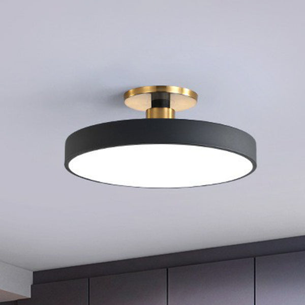 Runde Unterputzleuchte im nordischen Stil, Acryl, Schlafzimmer, halbbündige LED-Deckenleuchte