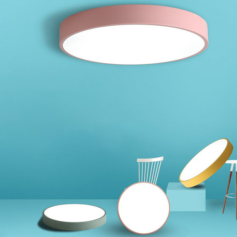 Minimalist Disc Flush Ceiling Light Acrylic Bedroom LED Flush Mount Lighting Fixture Clearhalo 'Ceiling Lights' 'Close To Ceiling Lights' 'Close to ceiling' 'Flush mount' Lighting' 2162187