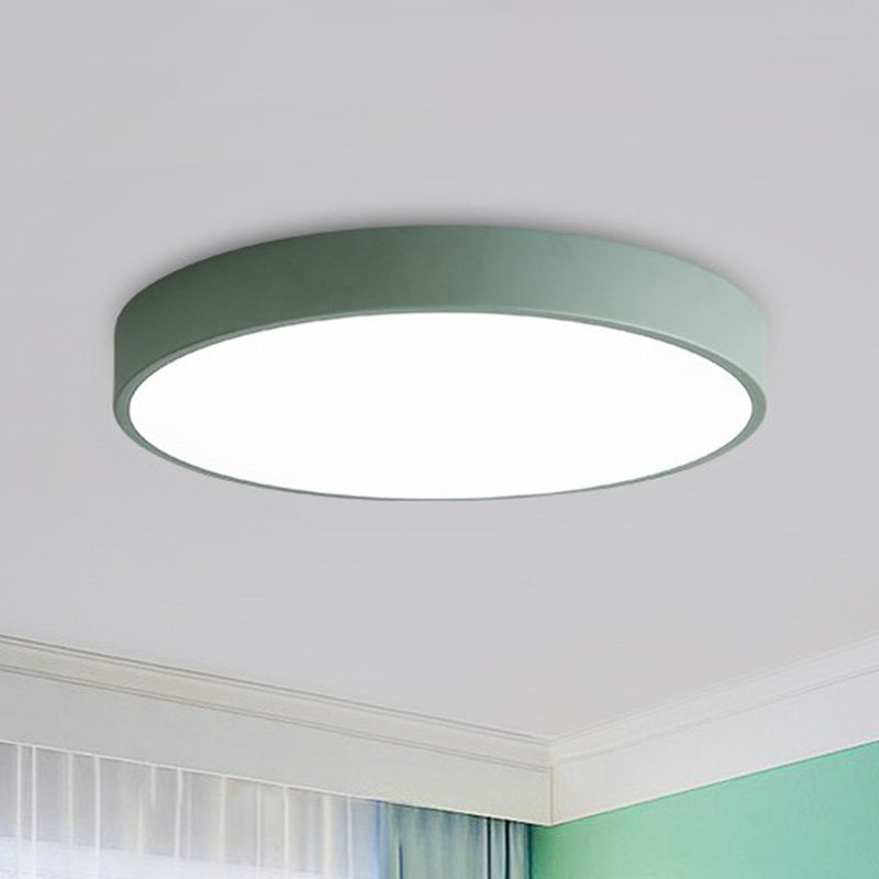 Minimalist Disc Flush Ceiling Light Acrylic Bedroom LED Flush Mount Lighting Fixture Green White Clearhalo 'Ceiling Lights' 'Close To Ceiling Lights' 'Close to ceiling' 'Flush mount' Lighting' 2162190
