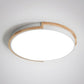 Circular LED Flush Mount Minimalist Acrylic Living Room Flushmount Ceiling Light with Wooden Frame Clearhalo 'Ceiling Lights' 'Close To Ceiling Lights' 'Close to ceiling' 'Flush mount' Lighting' 2162265