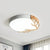 Metal Ultrathin Circle Flush Ceiling Light Simplicity LED Flush Mount Lighting Fixture with Wooden Antler Decor White Clearhalo 'Ceiling Lights' 'Close To Ceiling Lights' 'Close to ceiling' 'Flush mount' Lighting' 2162278