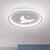 Metallic Ring Shaped LED Flush Mount Lighting Nordic Style Flush Mount Ceiling Light with Star and Moon Pattern White Clearhalo 'Ceiling Lights' 'Close To Ceiling Lights' 'Close to ceiling' 'Flush mount' Lighting' 2162319