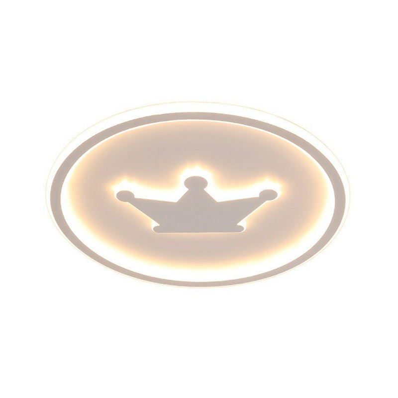 Crown Shaped LED Flush Mount Minimalist Acrylic Bedroom Flushmount Ceiling Light with Halo Ring Clearhalo 'Ceiling Lights' 'Close To Ceiling Lights' 'Close to ceiling' 'Flush mount' Lighting' 2162342