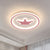Crown Shaped LED Flush Mount Minimalist Acrylic Bedroom Flushmount Ceiling Light with Halo Ring Pink Clearhalo 'Ceiling Lights' 'Close To Ceiling Lights' 'Close to ceiling' 'Flush mount' Lighting' 2162343