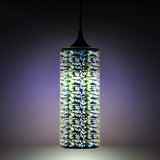 Contemporary Geometrical Pendant Light 3D Firework Glass Single-Bulb Living Room Suspension Light in Black Black D Clearhalo 'Ceiling Lights' 'Glass shade' 'Glass' 'Modern Pendants' 'Modern' 'Pendant Lights' 'Pendants' Lighting' 2162448