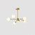 Branch Shaped Living Room LED Chandelier Pendant Light Metallic Modern Hanging Light with Sphere Glass Shade 6 Cream B Clearhalo 'Ceiling Lights' 'Chandeliers' 'Modern Chandeliers' 'Modern' Lighting' 2162576