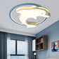 Kids LED Flush Ceiling Light Fixture with Acrylic Shade Blue Dolphin Flush Mount Light in Warm/White Light, 18"/23.5" W Clearhalo 'Ceiling Lights' 'Close To Ceiling Lights' 'Close to ceiling' 'Flush mount' Lighting' 216263