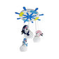 Opal Glass Ball Ceiling Lighting Cartoon 3 Bulbs Blue Pendant Lamp with Dolphin Deco and Rudder Shape Canopy Clearhalo 'Ceiling Lights' 'Close To Ceiling Lights' 'Glass shade' 'Glass' 'Pendant Lights' 'Pendants' Lighting' 216624
