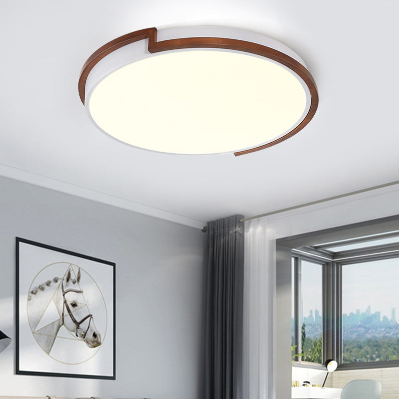 Circle Flush Mount Macaron Metal White/Green LED Flush Mount Lamp with Acrylic Diffuser for Living Room, 13"/17"/21" Wide Clearhalo 'Ceiling Lights' 'Close To Ceiling Lights' 'Close to ceiling' 'Flush mount' Lighting' 216709