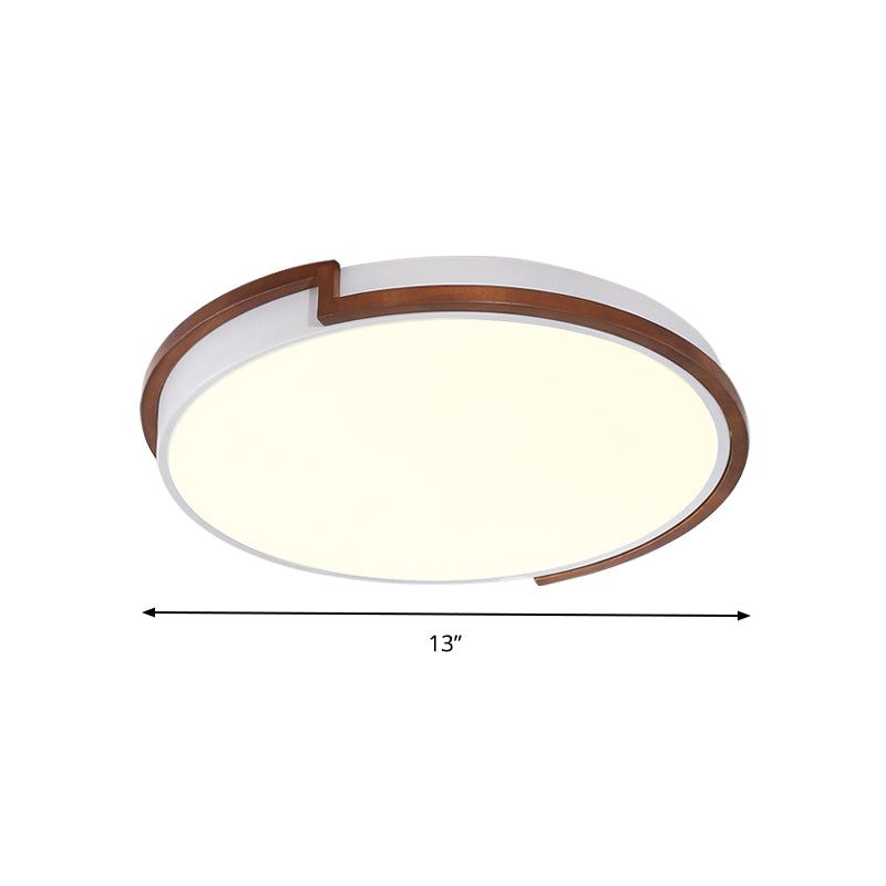 Circle Flush Mount Macaron Metal White/Green LED Flush Mount Lamp with Acrylic Diffuser for Living Room, 13"/17"/21" Wide Clearhalo 'Ceiling Lights' 'Close To Ceiling Lights' 'Close to ceiling' 'Flush mount' Lighting' 216713