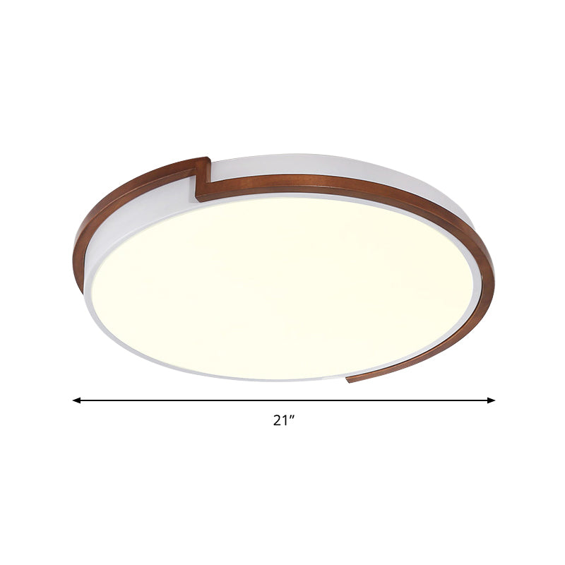 Circle Flush Mount Macaron Metal White/Green LED Flush Mount Lamp with Acrylic Diffuser for Living Room, 13"/17"/21" Wide Clearhalo 'Ceiling Lights' 'Close To Ceiling Lights' 'Close to ceiling' 'Flush mount' Lighting' 216715