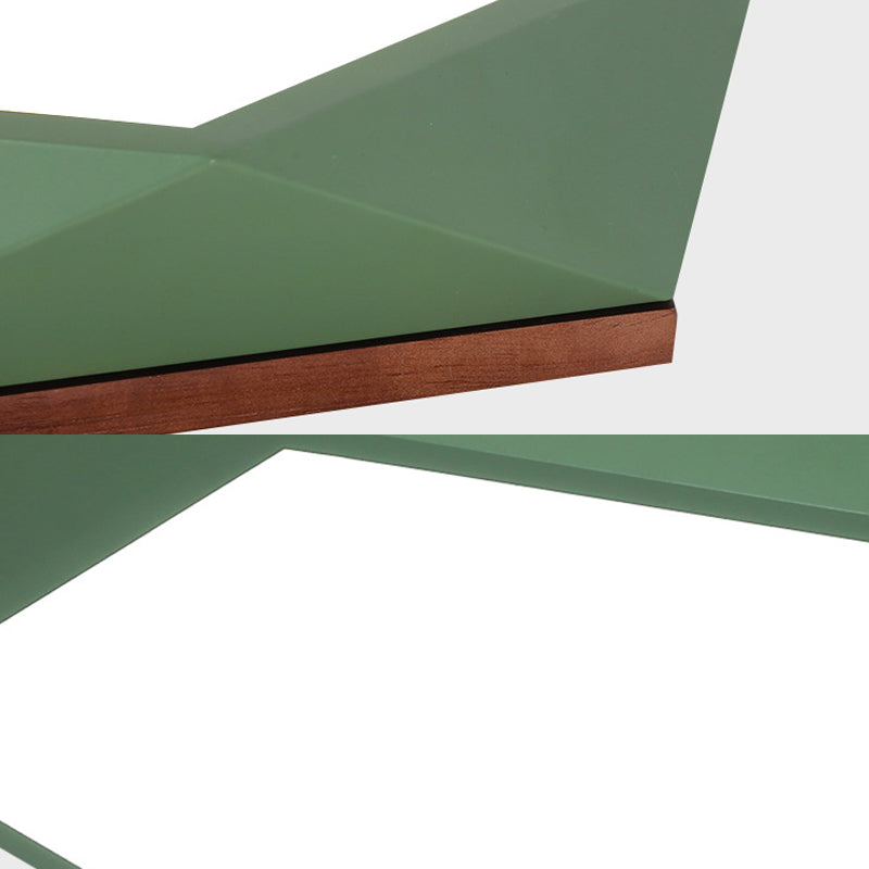 16.5"/20.5" Wide Geometric Ceiling Light Minimalist Metal Green LED Flush Mount Lamp with Acrylic Diffuser for Living Room Clearhalo 'Ceiling Lights' 'Close To Ceiling Lights' 'Close to ceiling' 'Flush mount' Lighting' 216728