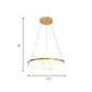 18"/23.5" Wide Twist Chandelier Lamp Modern Acrylic LED Gold Hanging Pendant Lamp in White/Warm Light for Living Room Clearhalo 'Ceiling Lights' 'Chandeliers' 'Modern Chandeliers' 'Modern' Lighting' 216753