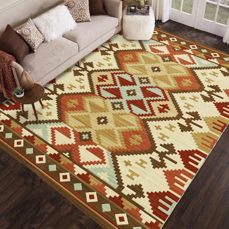 Vintage Digital Printing Geometric Rug Multicolor Boho Chic Carpet Synthetics Stain Resistant Anti-Slip Pet Friendly Rug for Home Clearhalo 'Area Rug' 'Bohemian' 'Rugs' Rug' 2170036