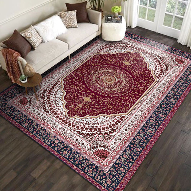 Vintage Digital Printing Geometric Rug Multicolor Boho Chic Carpet Synthetics Stain Resistant Anti-Slip Pet Friendly Rug for Home Clearhalo 'Area Rug' 'Bohemian' 'Rugs' Rug' 2170041