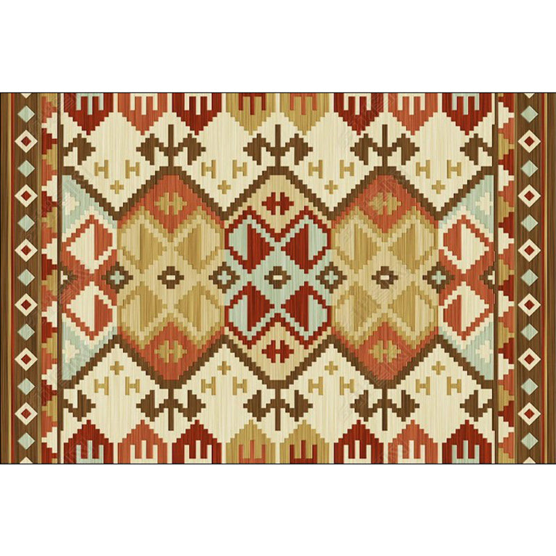 Vintage Digital Printing Geometric Rug Multicolor Boho Chic Carpet Synthetics Stain Resistant Anti-Slip Pet Friendly Rug for Home Clearhalo 'Area Rug' 'Bohemian' 'Rugs' Rug' 2170044