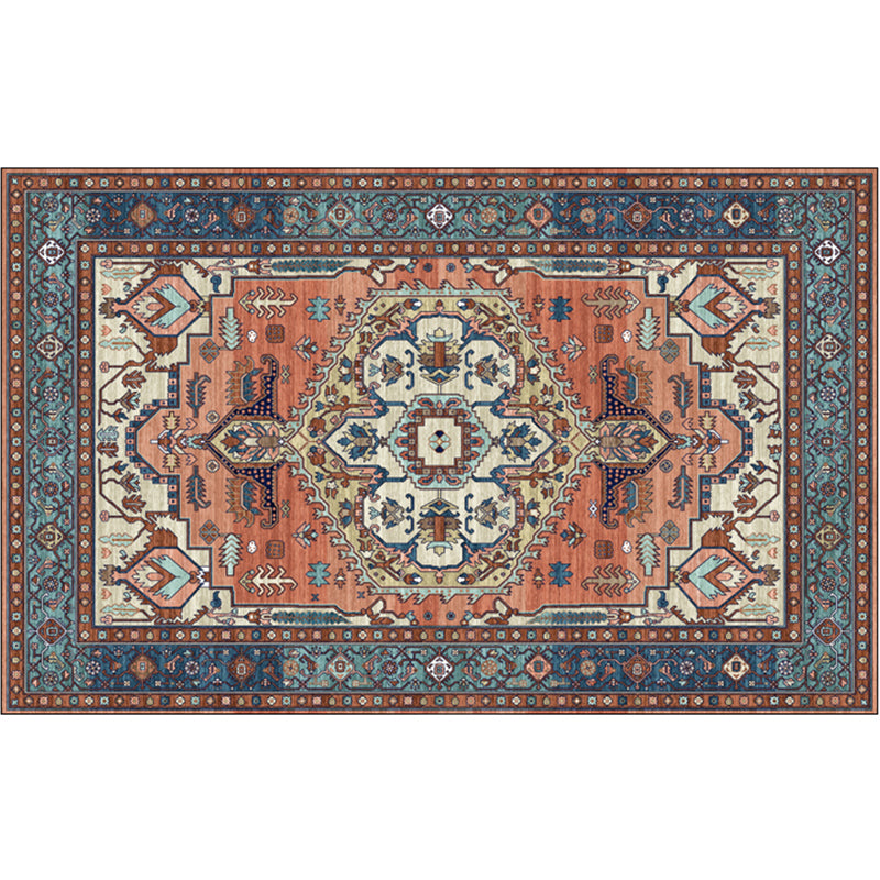 Vintage Digital Printing Geometric Rug Multicolor Boho Chic Carpet Synthetics Stain Resistant Anti-Slip Pet Friendly Rug for Home Blue-Red Clearhalo 'Area Rug' 'Bohemian' 'Rugs' Rug' 2170055