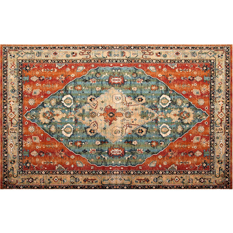 Vintage Digital Printing Geometric Rug Multicolor Boho Chic Carpet Synthetics Stain Resistant Anti-Slip Pet Friendly Rug for Home Orange Red Clearhalo 'Area Rug' 'Bohemian' 'Rugs' Rug' 2170058