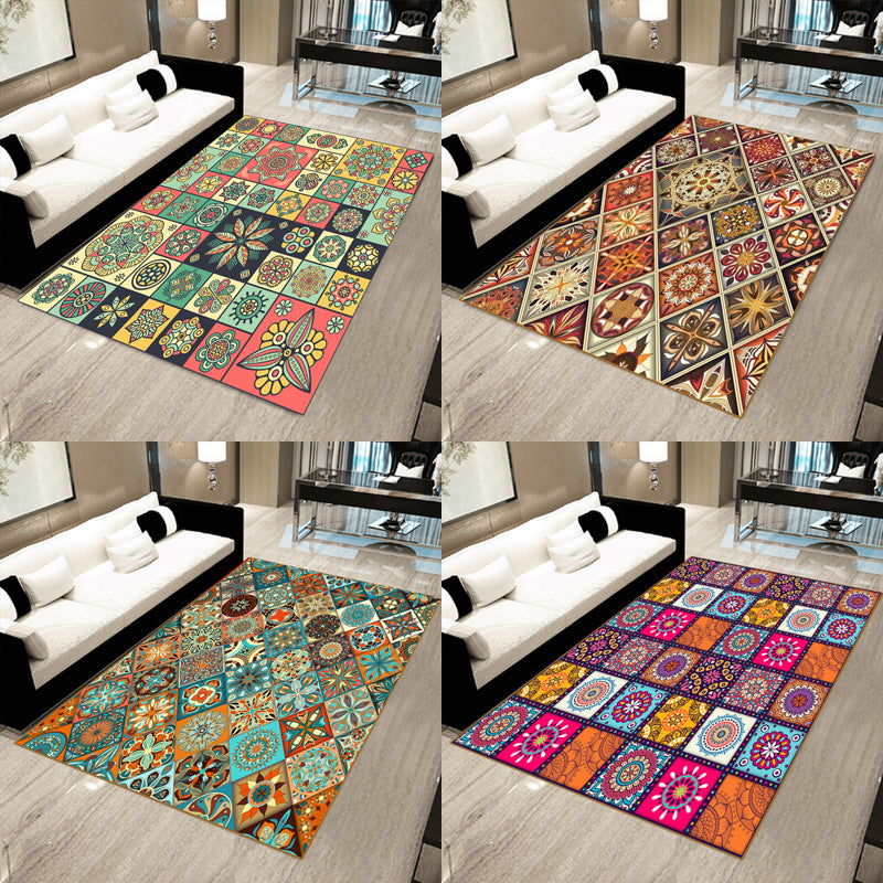 Exotic Bohemian Rug Multi-Color Assorted Patterned Rug Anti-Slip Backing Machine Washable Stain Resistant Rug for Living Room Clearhalo 'Area Rug' 'Bohemian' 'Rugs' Rug' 2170065