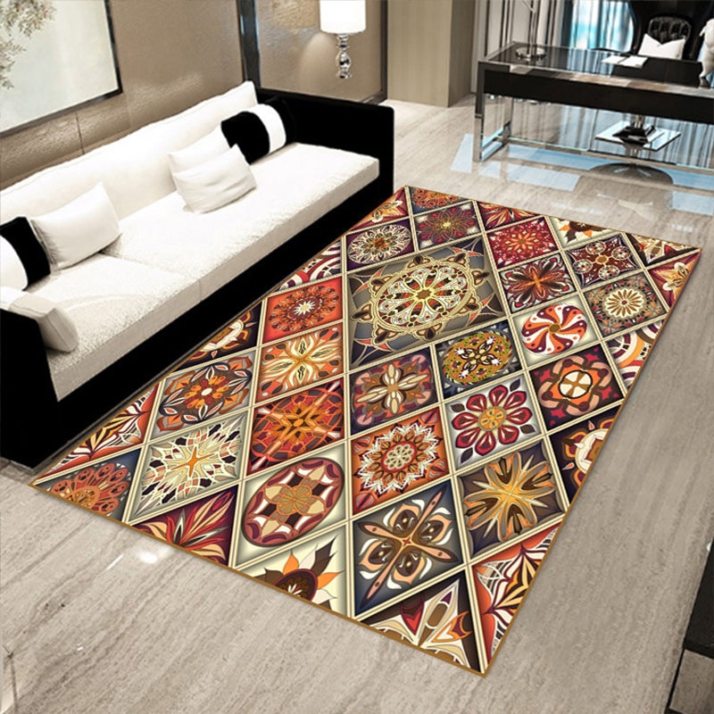 Exotic Bohemian Rug Multi-Color Assorted Patterned Rug Anti-Slip Backing Machine Washable Stain Resistant Rug for Living Room Clearhalo 'Area Rug' 'Bohemian' 'Rugs' Rug' 2170067