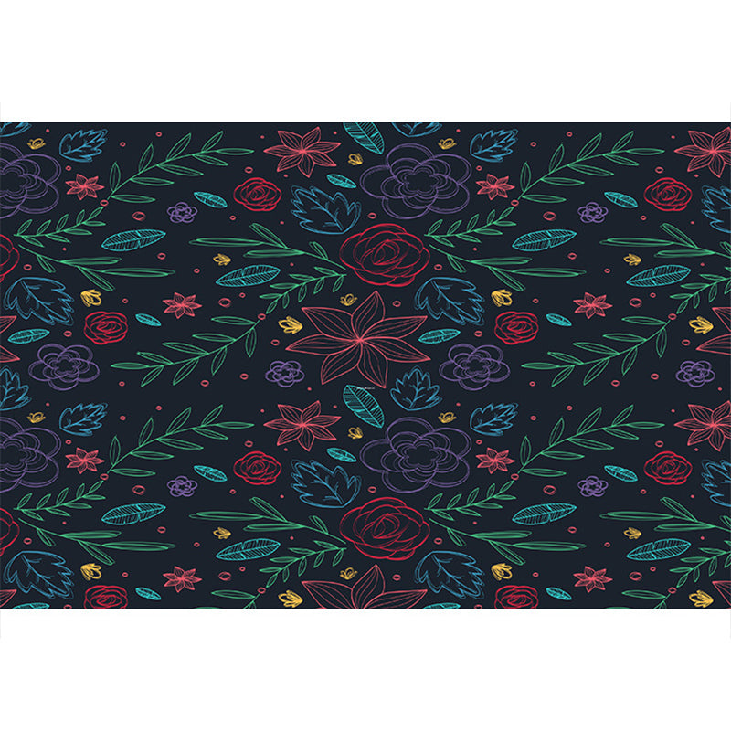 Exotic Bohemian Rug Multi-Color Assorted Patterned Rug Anti-Slip Backing Machine Washable Stain Resistant Rug for Living Room Navy Clearhalo 'Area Rug' 'Bohemian' 'Rugs' Rug' 2170082