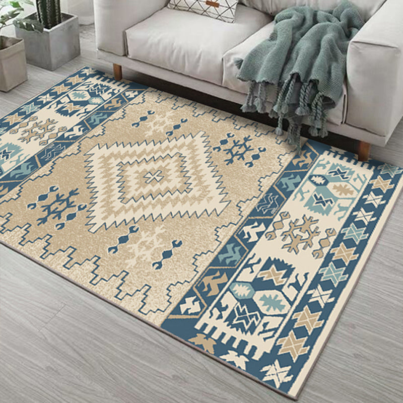 Multi Color Bohemian Rug Polypropylene Colorblock Tribal Print Rug Machine Washable Anti-Slip Backing Stain Resistant Carpet for Sitting Room Clearhalo 'Area Rug' 'Bohemian' 'Rugs' Rug' 2170099
