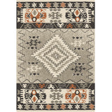Multi Color Bohemian Rug Polypropylene Colorblock Tribal Print Rug Machine Washable Anti-Slip Backing Stain Resistant Carpet for Sitting Room Black Clearhalo 'Area Rug' 'Bohemian' 'Rugs' Rug' 2170109