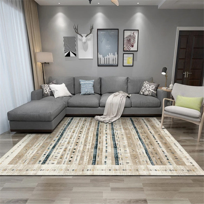 Classic Multicolor Boho Rug Polyester Geometric Pattern Carpet Anti-Slip Machine Washable Stain Resistant Rug for Home Decor Dark Gray Clearhalo 'Area Rug' 'Bohemian' 'Rugs' Rug' 2170113