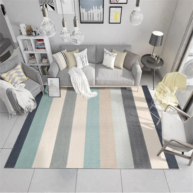 Classic Multicolor Boho Rug Polyester Geometric Pattern Carpet Anti-Slip Machine Washable Stain Resistant Rug for Home Decor Pewter Clearhalo 'Area Rug' 'Bohemian' 'Rugs' Rug' 2170127