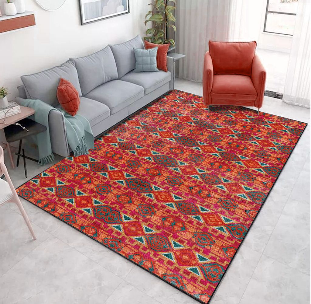 Restoration Tribal Printed Rug Multicolor Bohemian Carpet Synthetics Anti-Slip Backing Stain Resistant Pet Friendly Rug for Room Clearhalo 'Area Rug' 'Bohemian' 'Rugs' Rug' 2170149