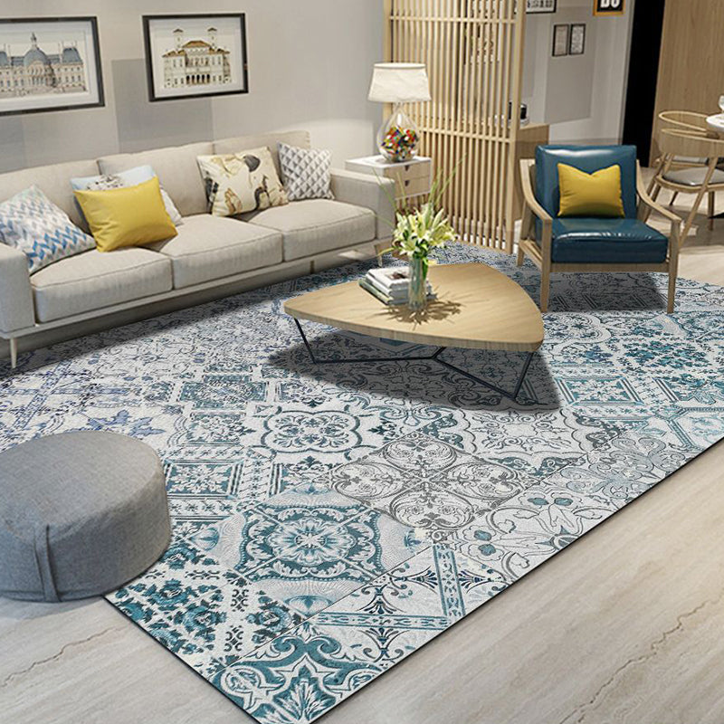 Restoration Tribal Printed Rug Multicolor Bohemian Carpet Synthetics Anti-Slip Backing Stain Resistant Pet Friendly Rug for Room Light Green Clearhalo 'Area Rug' 'Bohemian' 'Rugs' Rug' 2170153