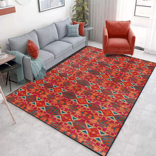 Restoration Tribal Printed Rug Multicolor Bohemian Carpet Synthetics Anti-Slip Backing Stain Resistant Pet Friendly Rug for Room Orange Clearhalo 'Area Rug' 'Bohemian' 'Rugs' Rug' 2170154