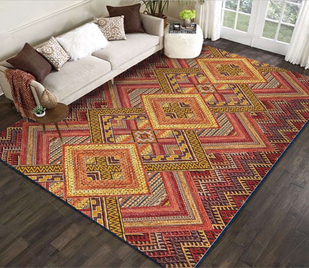Restoration Tribal Printed Rug Multicolor Bohemian Carpet Synthetics Anti-Slip Backing Stain Resistant Pet Friendly Rug for Room Clearhalo 'Area Rug' 'Bohemian' 'Rugs' Rug' 2170159