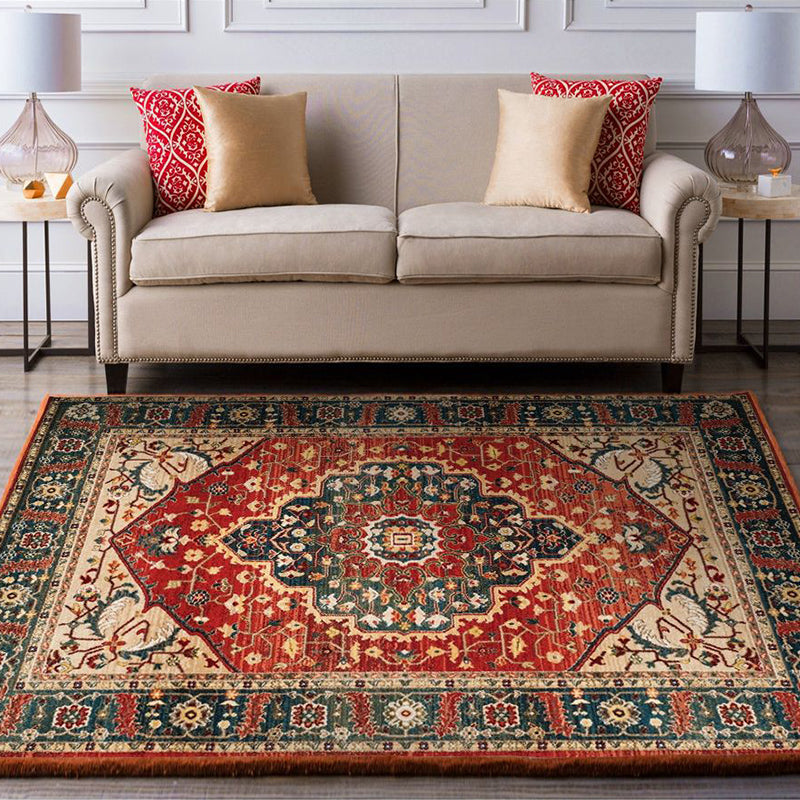 Restoration Tribal Printed Rug Multicolor Bohemian Carpet Synthetics Anti-Slip Backing Stain Resistant Pet Friendly Rug for Room Burgundy Clearhalo 'Area Rug' 'Bohemian' 'Rugs' Rug' 2170160